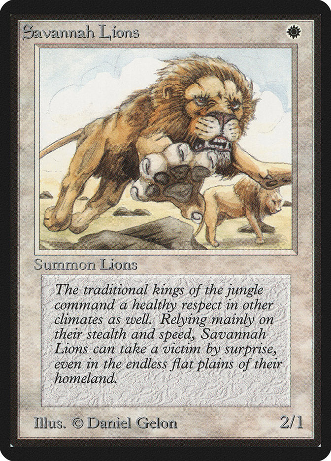 Savannah Lions [Limited Edition Beta] | Card Citadel