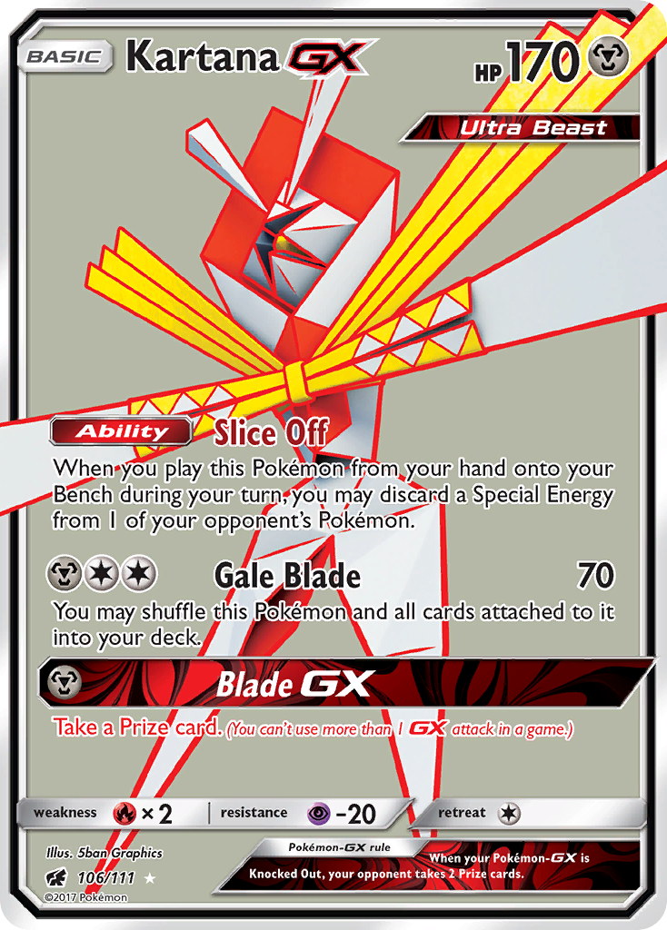 Kartana GX (106/111) [Sun & Moon: Crimson Invasion] | Card Citadel