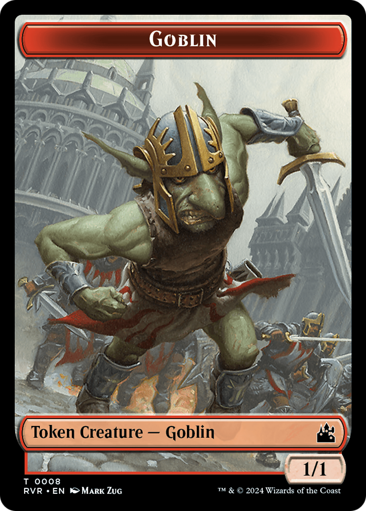 Goblin (0008) // Voja Double-Sided Token [Ravnica Remastered Tokens] | Card Citadel