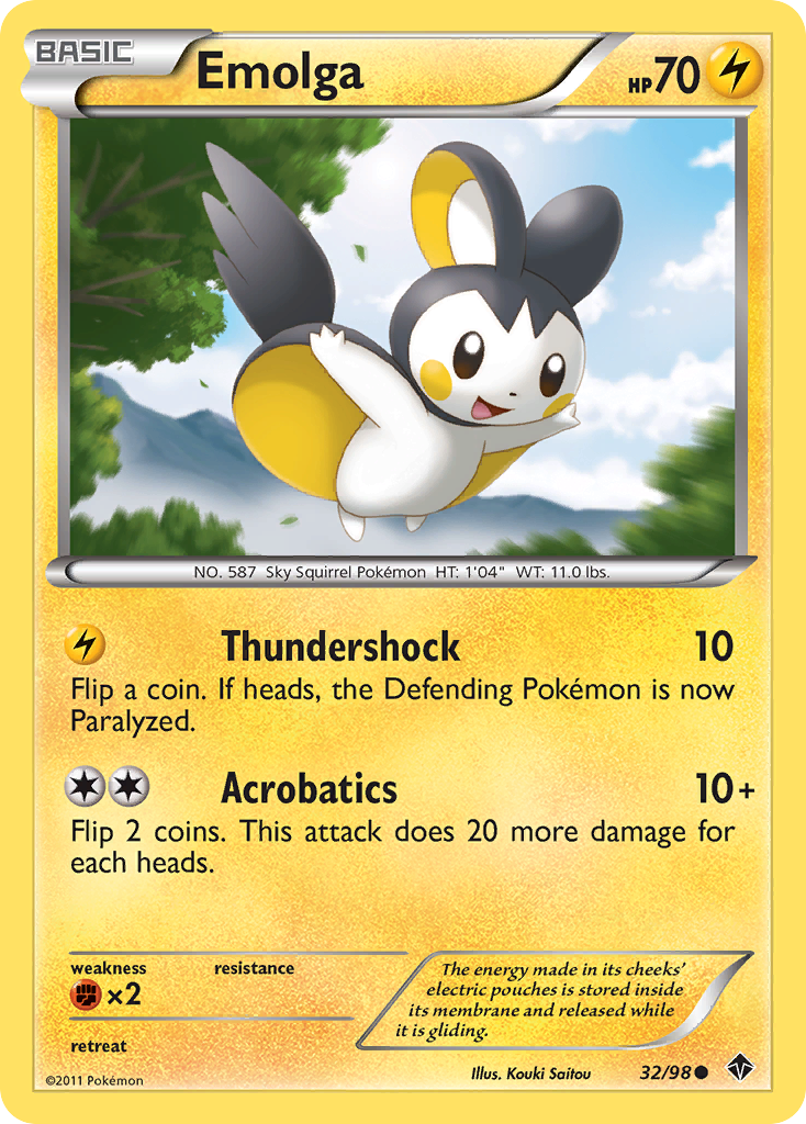 Emolga (32/98) [Black & White: Emerging Powers] | Card Citadel