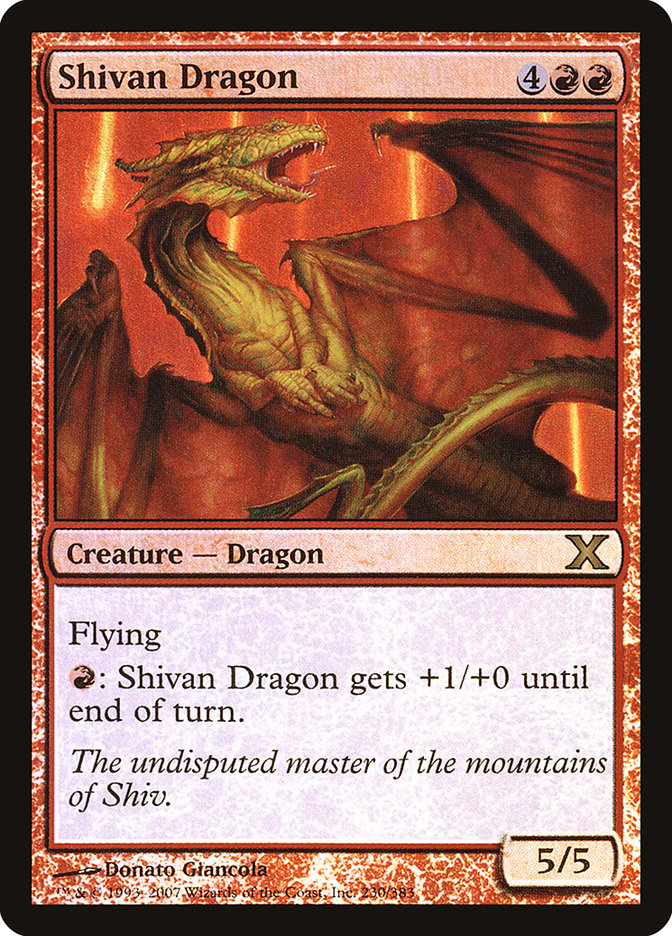 Shivan Dragon (Premium Foil) [Tenth Edition] | Card Citadel