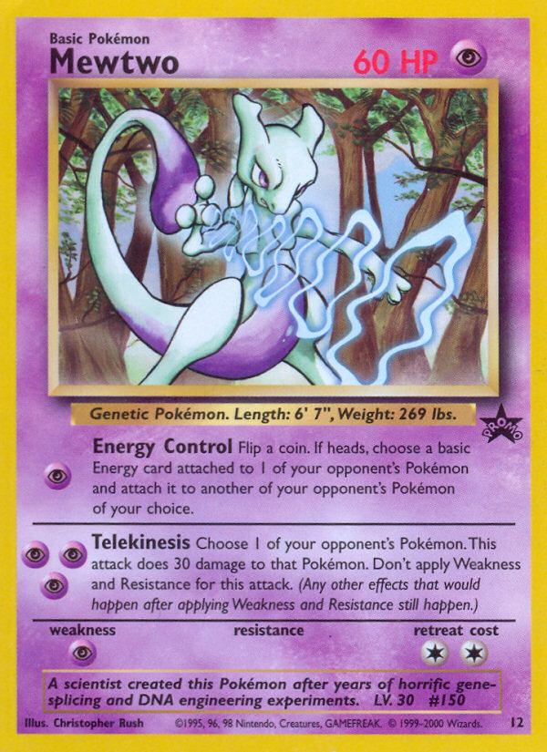 Mewtwo (12) [Wizards of the Coast: Black Star Promos] | Card Citadel