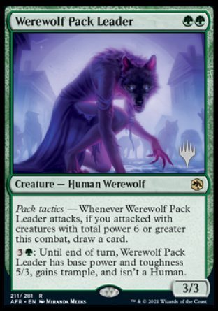 Werewolf Pack Leader (Promo Pack) [Dungeons & Dragons: Adventures in the Forgotten Realms Promos] | Card Citadel