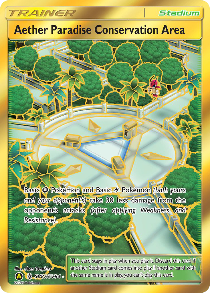 Aether Paradise Conservation Area (SV87/SV94) [Sun & Moon: Hidden Fates - Shiny Vault] | Card Citadel