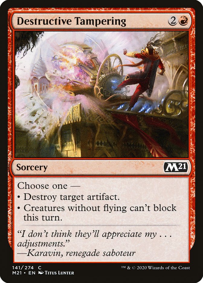 Destructive Tampering [Core Set 2021] | Card Citadel