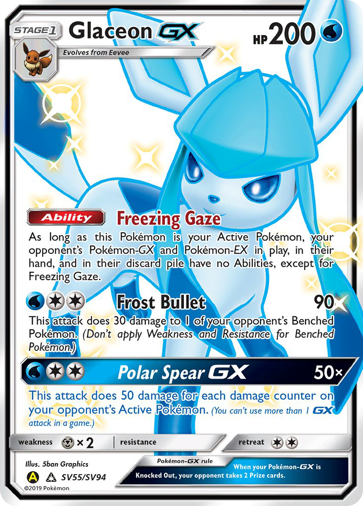 Glaceon GX (SV55/SV94) [Sun & Moon: Hidden Fates - Shiny Vault] | Card Citadel