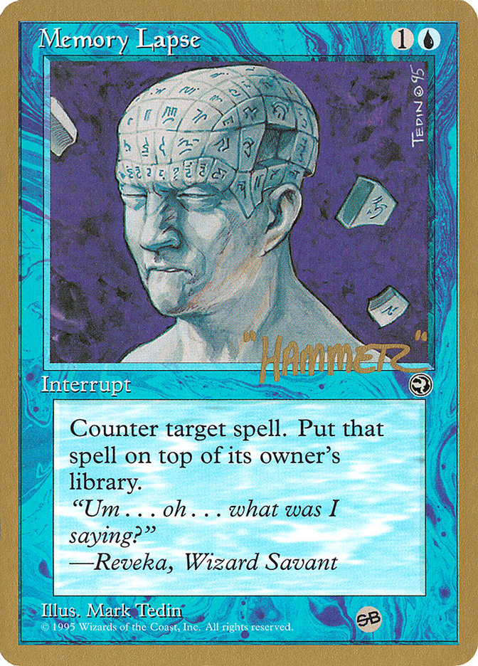 Memory Lapse (Runes) (Shawn "Hammer" Regnier) (SB) [Pro Tour Collector Set] | Card Citadel