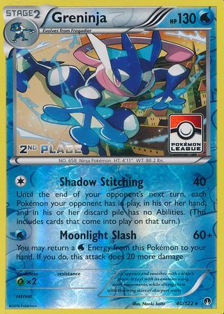 Greninja (40/122) (League Promo 2nd Place) [XY: BREAKpoint] | Card Citadel