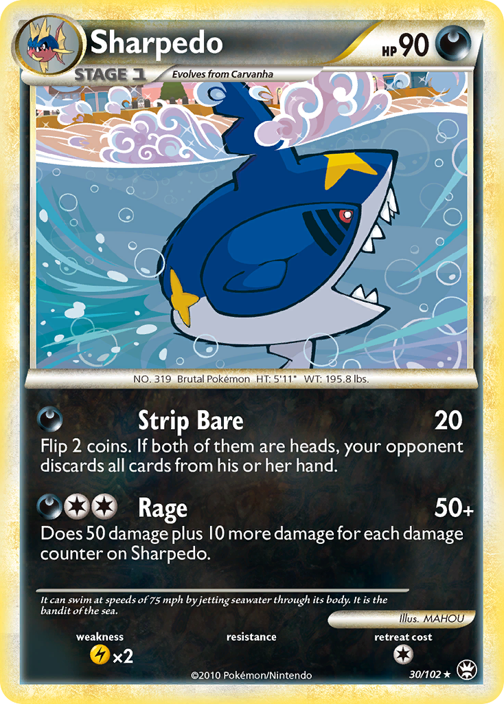 Sharpedo (30/102) [HeartGold & SoulSilver: Triumphant] | Card Citadel