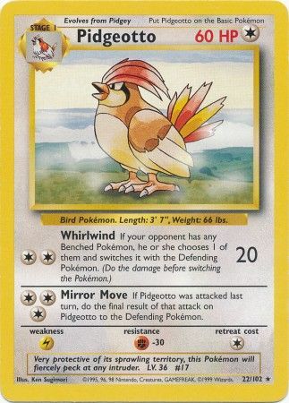 Pidgeotto (22/102) [Base Set Unlimited] | Card Citadel