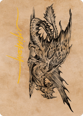 Ancient Brass Dragon Art Card (49) (Gold-Stamped Signature) [Commander Legends: Battle for Baldur's Gate Art Series] | Card Citadel