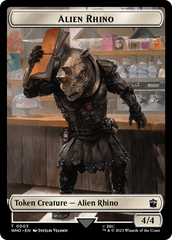 Alien Rhino // Clue (0021) Double-Sided Token [Doctor Who Tokens] | Card Citadel
