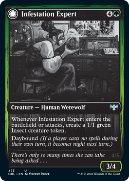 Infestation Expert // Infested Werewolf [Innistrad: Double Feature] | Card Citadel