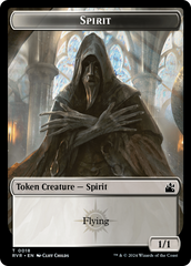 Spirit (0018) // Rhino Double-Sided Token [Ravnica Remastered Tokens] | Card Citadel