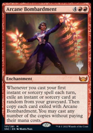 Arcane Bombardment (Promo Pack) [Streets of New Capenna Promos] | Card Citadel