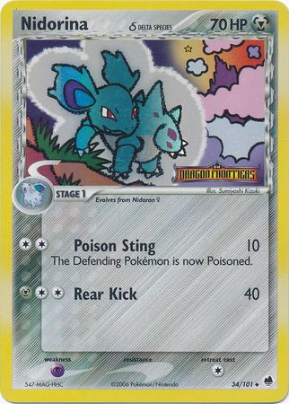 Nidorina (34/101) (Delta Species) (Stamped) [EX: Dragon Frontiers] | Card Citadel