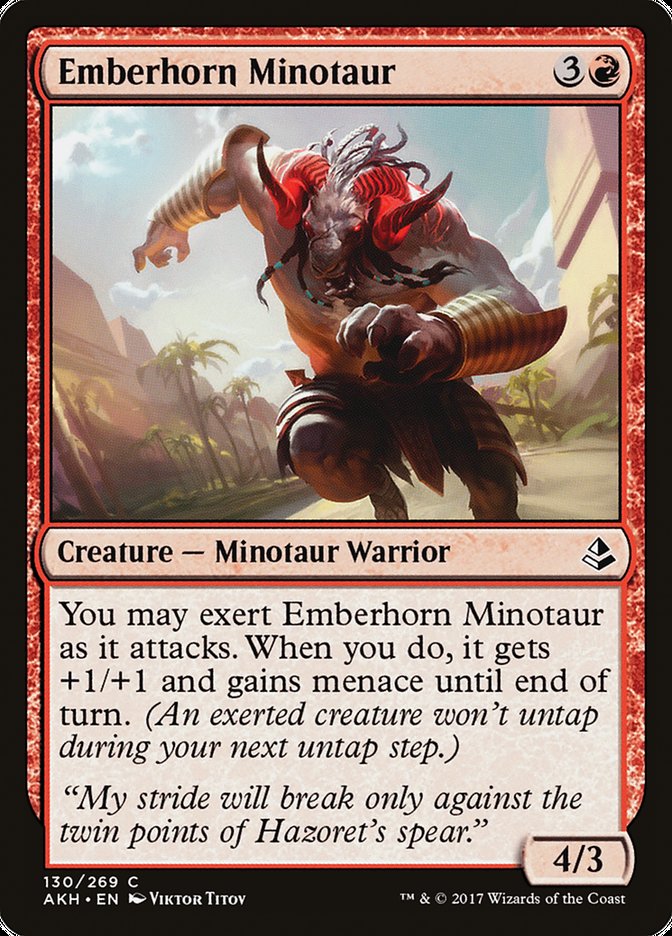 Emberhorn Minotaur [Amonkhet] | Card Citadel