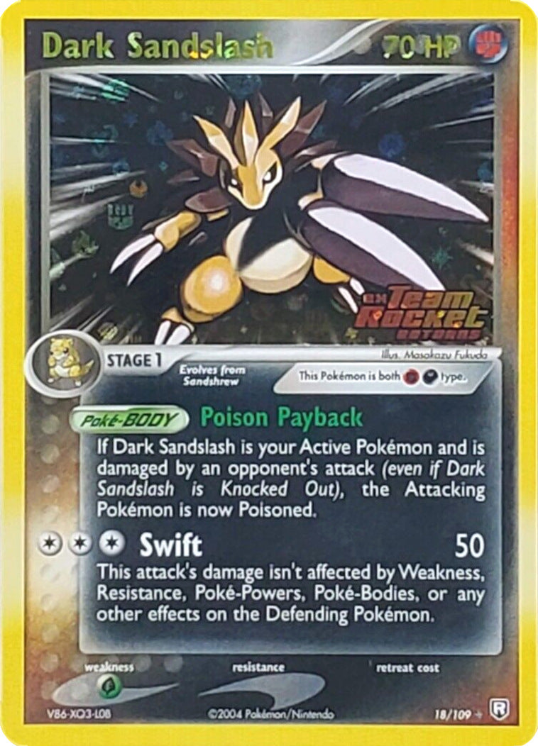 Dark Sandslash (18/109) (Stamped) [EX: Team Rocket Returns] | Card Citadel