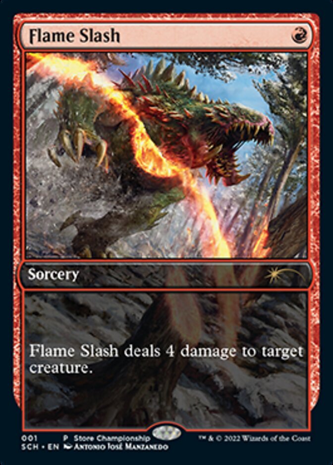 Flame Slash (Extended Art) [Store Championships 2022] | Card Citadel