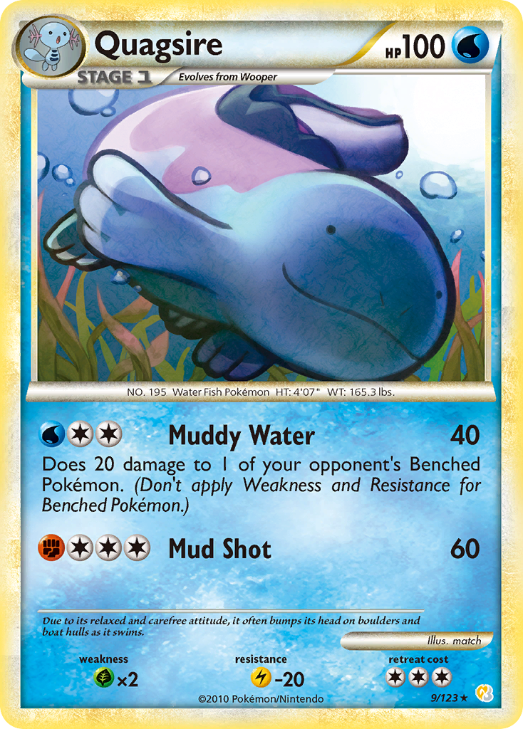 Quagsire (9/123) [HeartGold & SoulSilver: Base Set] | Card Citadel