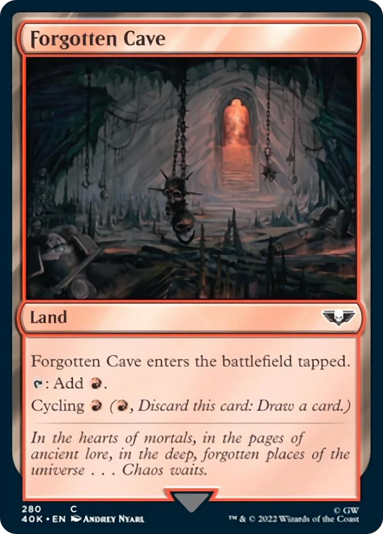 Forgotten Cave (Surge Foil) [Universes Beyond: Warhammer 40,000] | Card Citadel