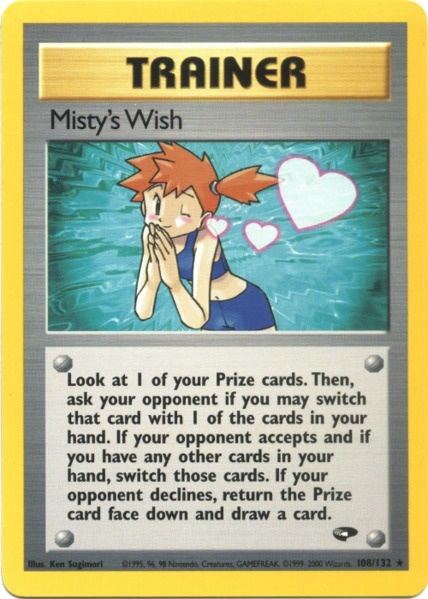 Misty's Wish (108/132) [Gym Challenge Unlimited] | Card Citadel