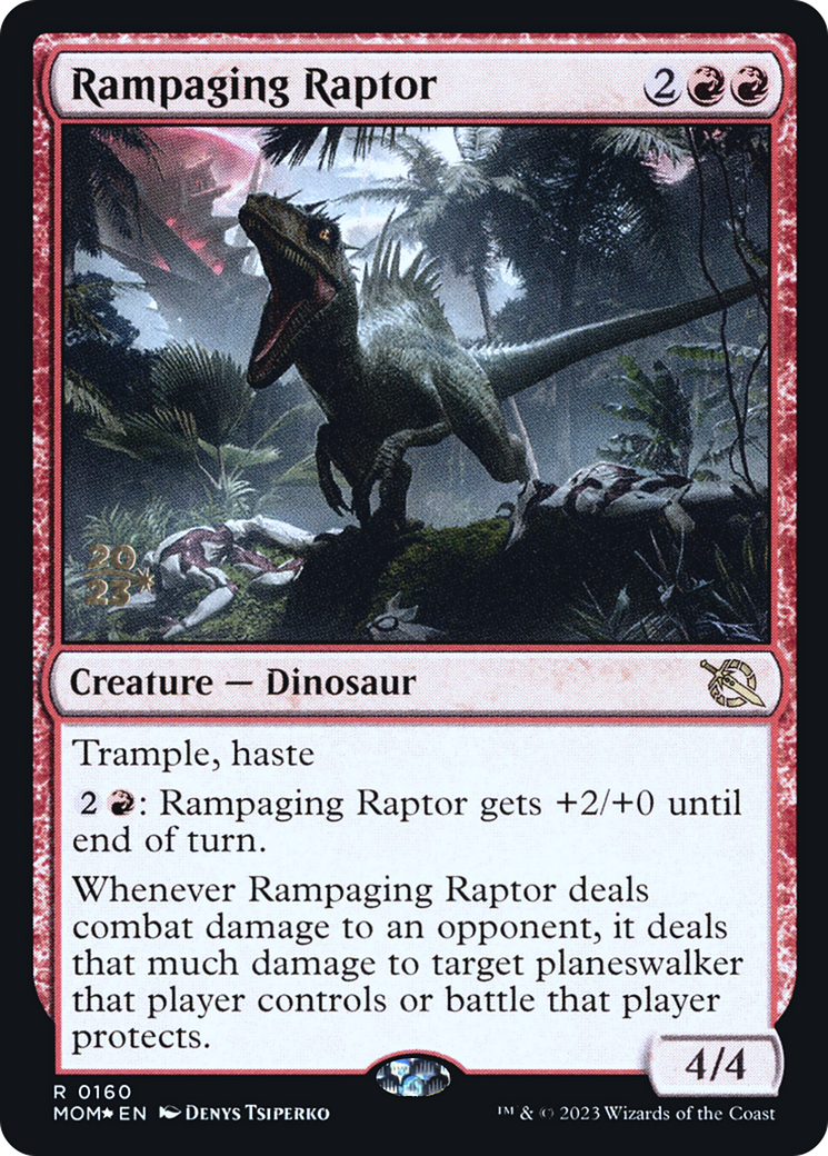 Rampaging Raptor [March of the Machine Prerelease Promos] | Card Citadel