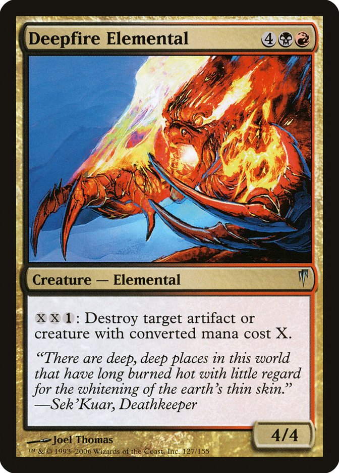 Deepfire Elemental [Coldsnap] | Card Citadel