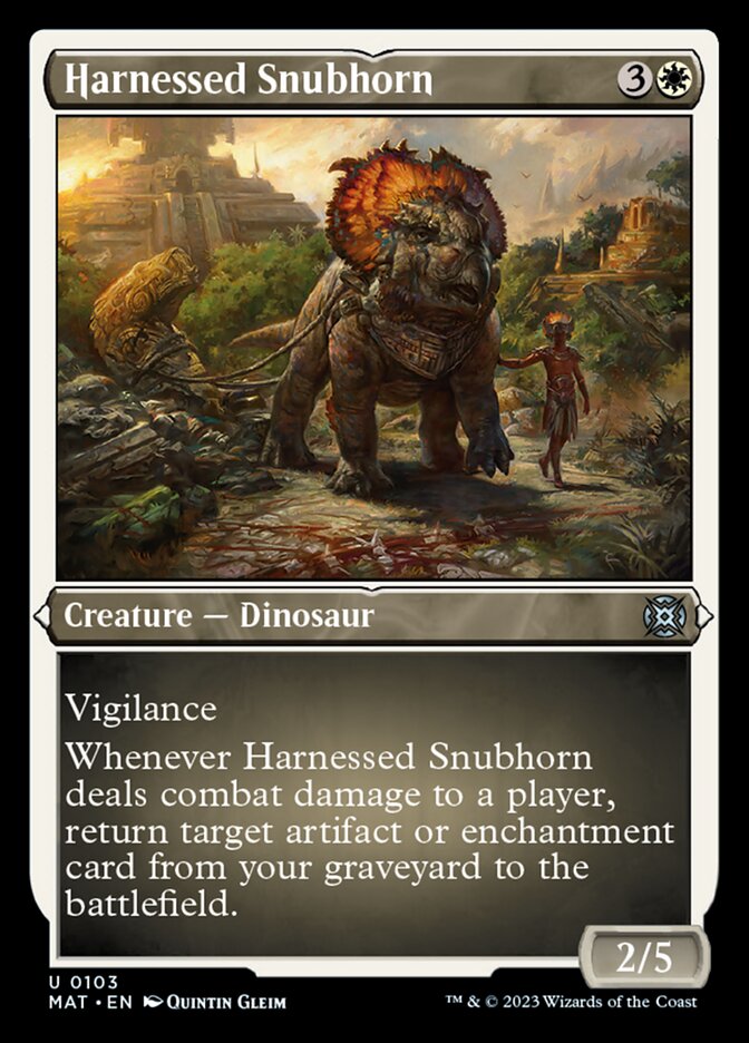 Harnessed Snubhorn (Foil Etched) [March of the Machine: The Aftermath] | Card Citadel