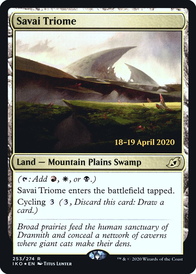 Savai Triome  [Ikoria: Lair of Behemoths Prerelease Promos] | Card Citadel