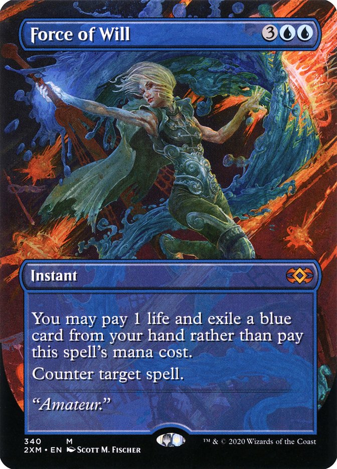 Force of Will (Borderless) [Double Masters] | Card Citadel