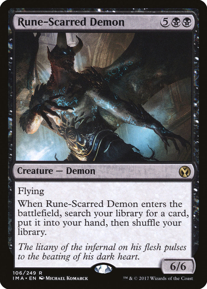 Rune-Scarred Demon [Iconic Masters] | Card Citadel