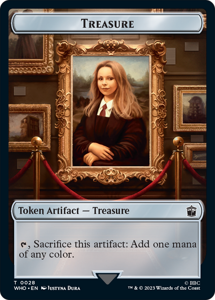Human (0005) // Treasure (0028) Double-Sided Token [Doctor Who Tokens] | Card Citadel