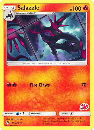 Salazzle (34/236) (Charizard Stamp #49) [Battle Academy 2020] | Card Citadel