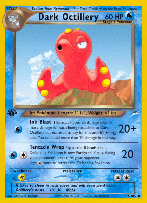 Dark Octillery (62/105) [Neo Destiny 1st Edition] | Card Citadel