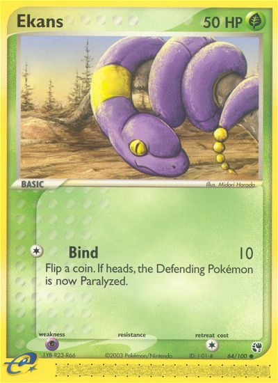 Ekans (64/100) [EX: Sandstorm] | Card Citadel