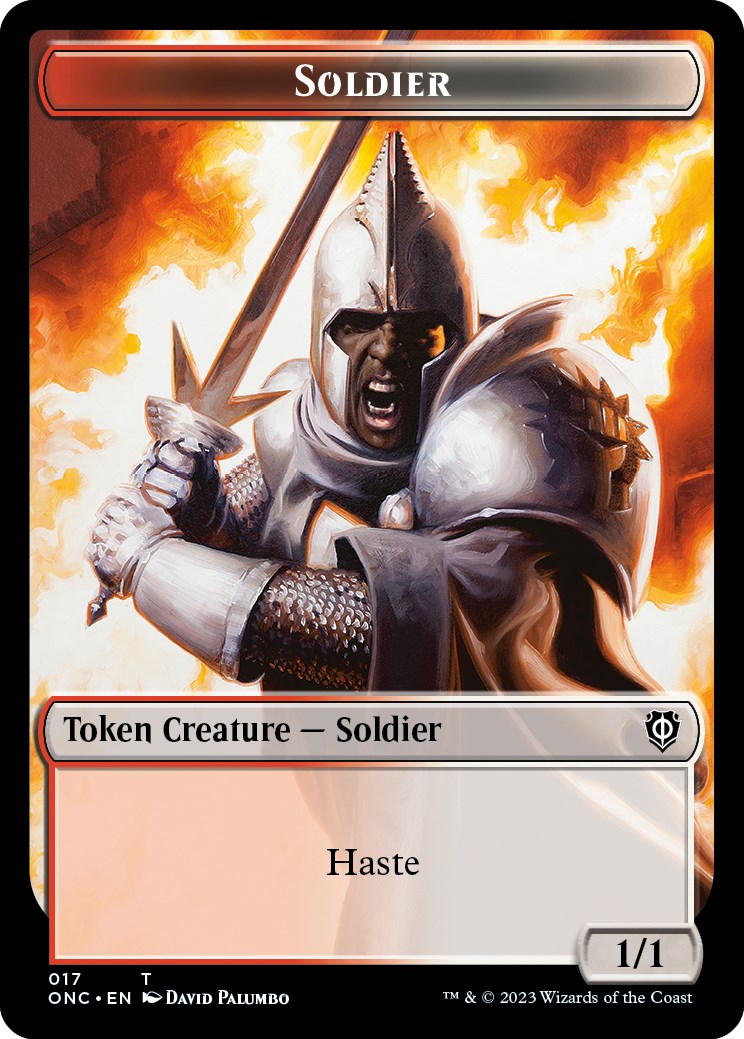 Soldier (017) // Eldrazi Double-Sided Token [Phyrexia: All Will Be One Commander Tokens] | Card Citadel