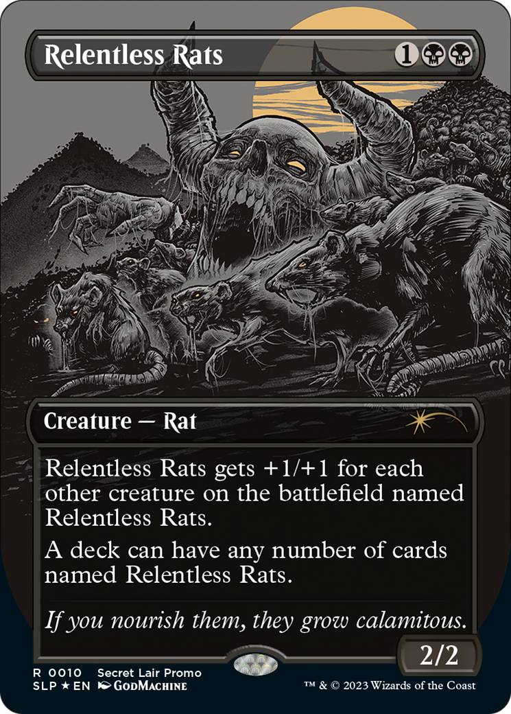 Relentless Rats (Borderless) [Secret Lair Showdown] | Card Citadel