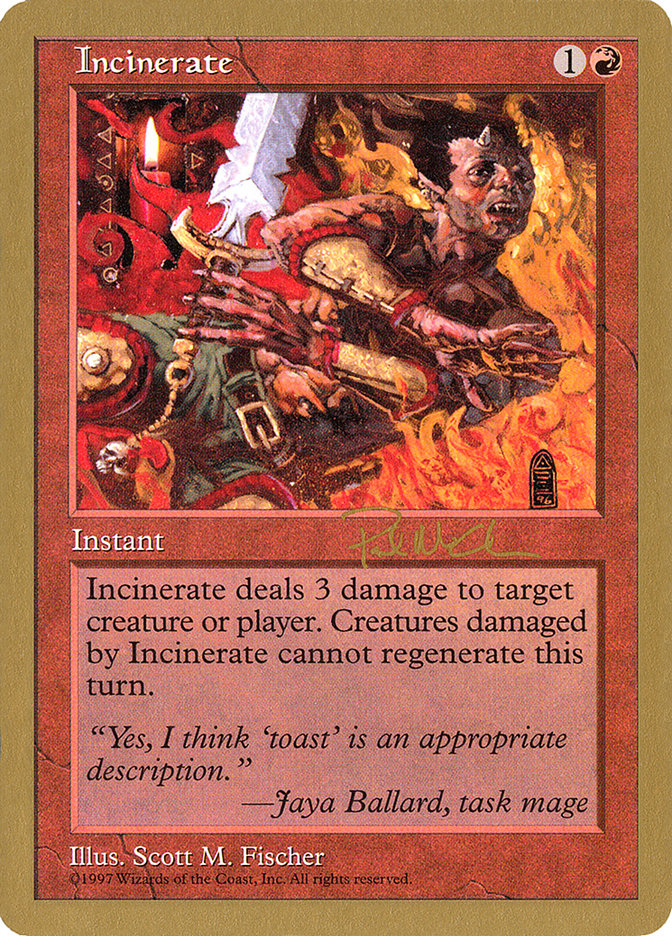 Incinerate (Paul McCabe) [World Championship Decks 1997] | Card Citadel