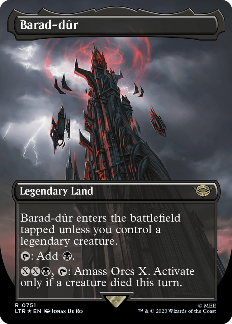 Barad-dur (0751) (Borderless) (Surge Foil) [The Lord of the Rings: Tales of Middle-Earth] | Card Citadel