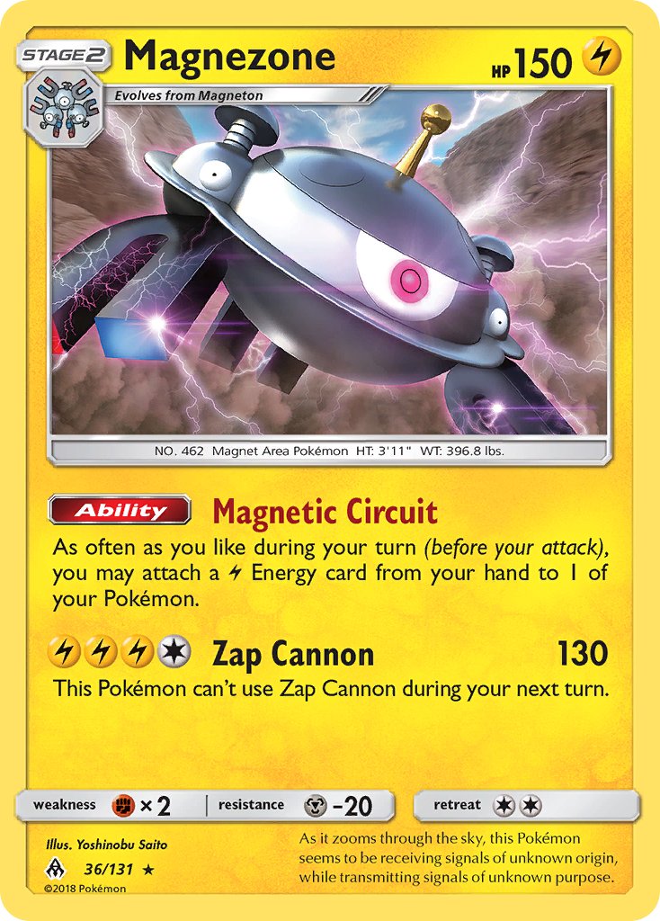 Magnezone (36/131) (Prerelease Kit Exclusive) (Theme Deck Exclusive) [Sun & Moon: Forbidden Light] | Card Citadel