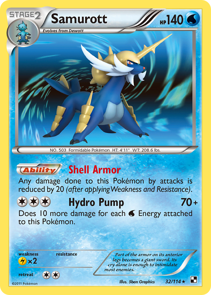 Samurott (32/114) [Black & White: Base Set] | Card Citadel