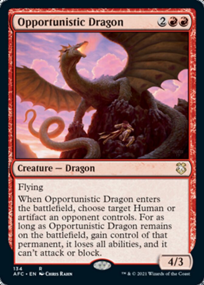 Opportunistic Dragon [Dungeons & Dragons: Adventures in the Forgotten Realms Commander] | Card Citadel