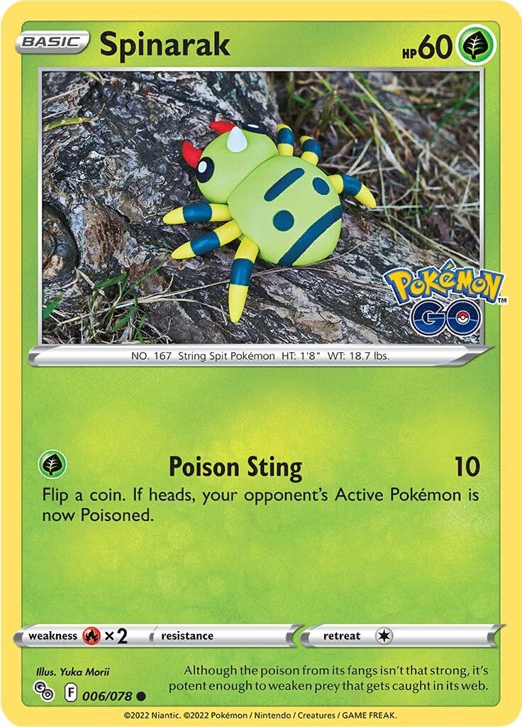 Spinarak (006/078) [Pokémon GO] | Card Citadel