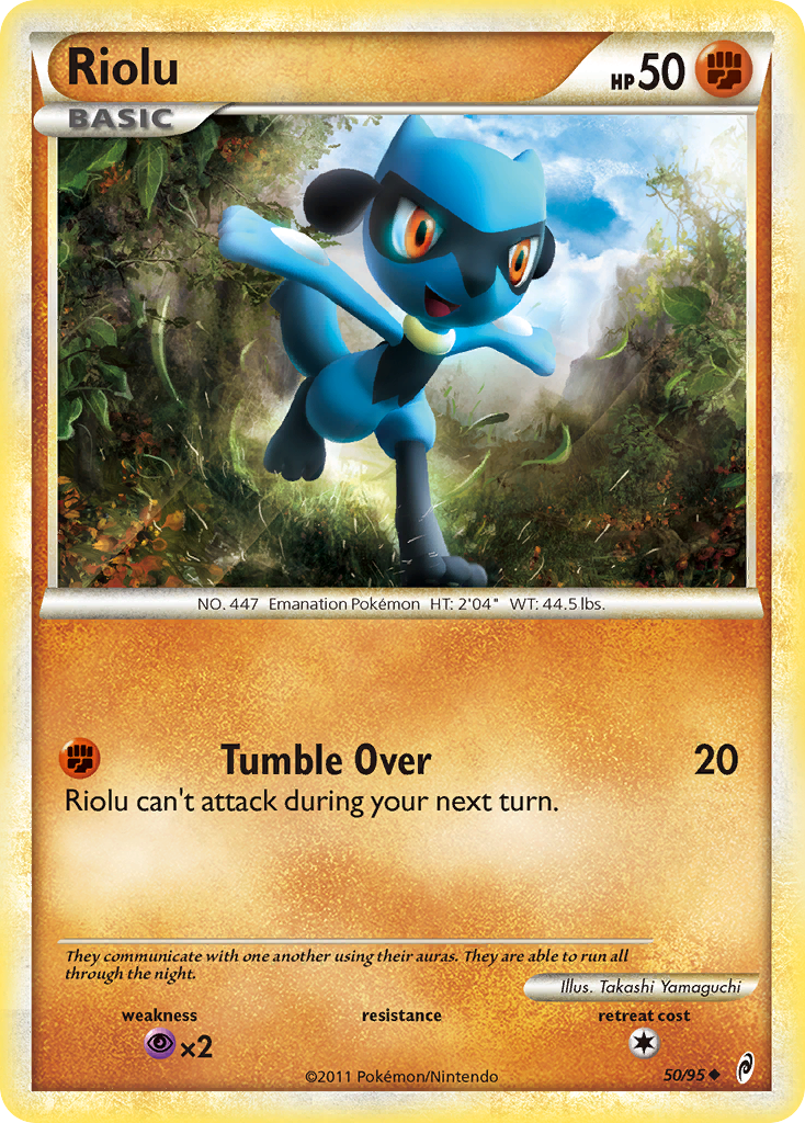 Riolu (50/95) [HeartGold & SoulSilver: Call of Legends] | Card Citadel