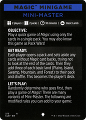 Mini-Master (Magic Minigame) [Commander Legends: Battle for Baldur's Gate Minigame] | Card Citadel