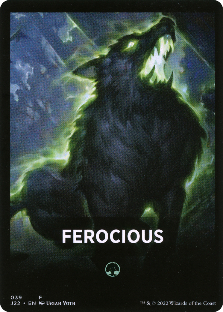 Ferocious Theme Card [Jumpstart 2022 Front Cards] | Card Citadel