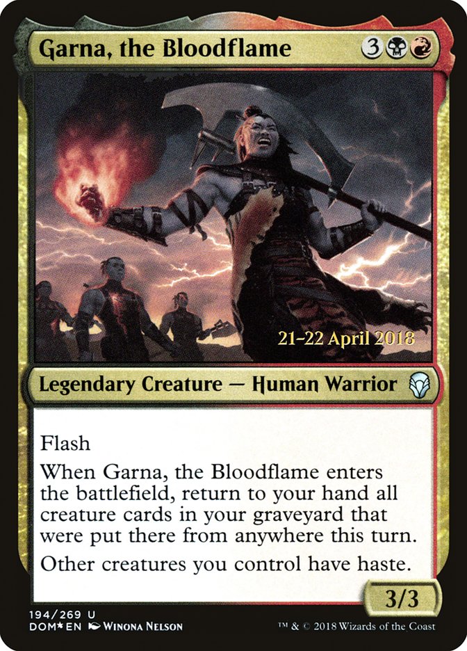 Garna, the Bloodflame [Dominaria Promos] | Card Citadel