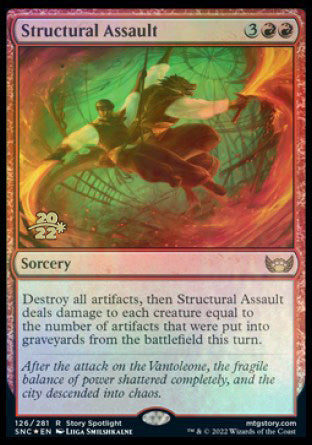 Structural Assault [Streets of New Capenna Prerelease Promos] | Card Citadel