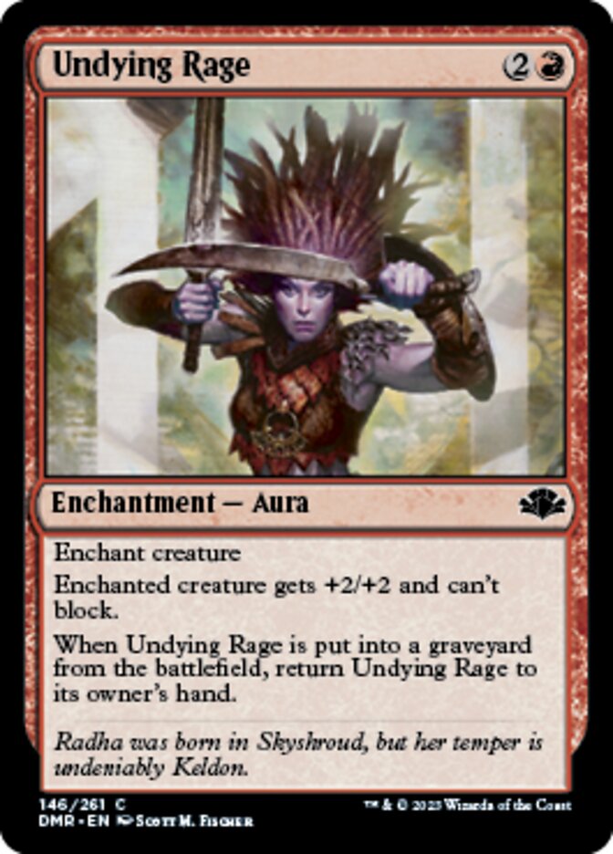 Undying Rage [Dominaria Remastered] | Card Citadel